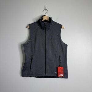 BNWT The North Face Ridgewall Vest Womens Large Gray Softshell Nokia Logo